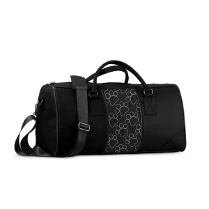 Black Mixed Duffel Bag Paw Print