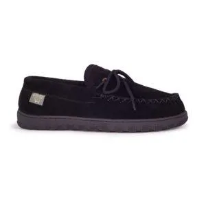 Black NW Moccasin Sheepskin Slippers - by CLOUD NINE / RJS - Shoe Size Women 5-6-7-8-9-10-11