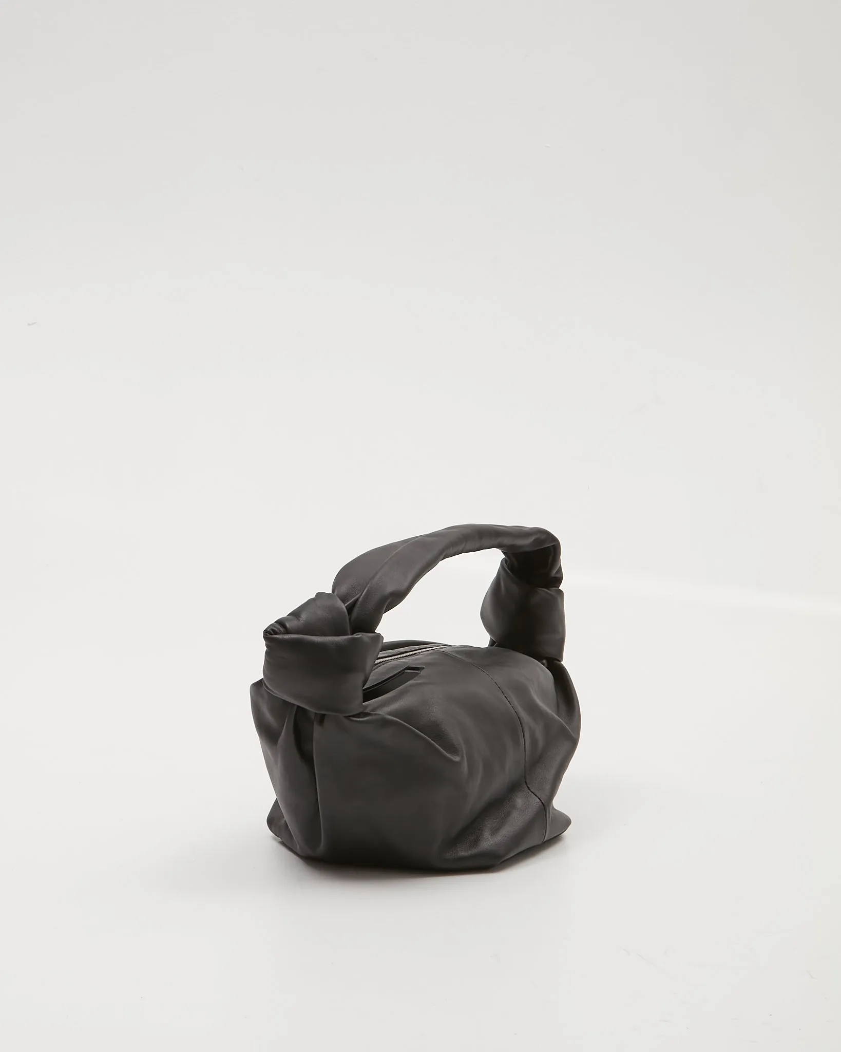 Bottega Veneta Black Leather Double Knot Shoulder Bag