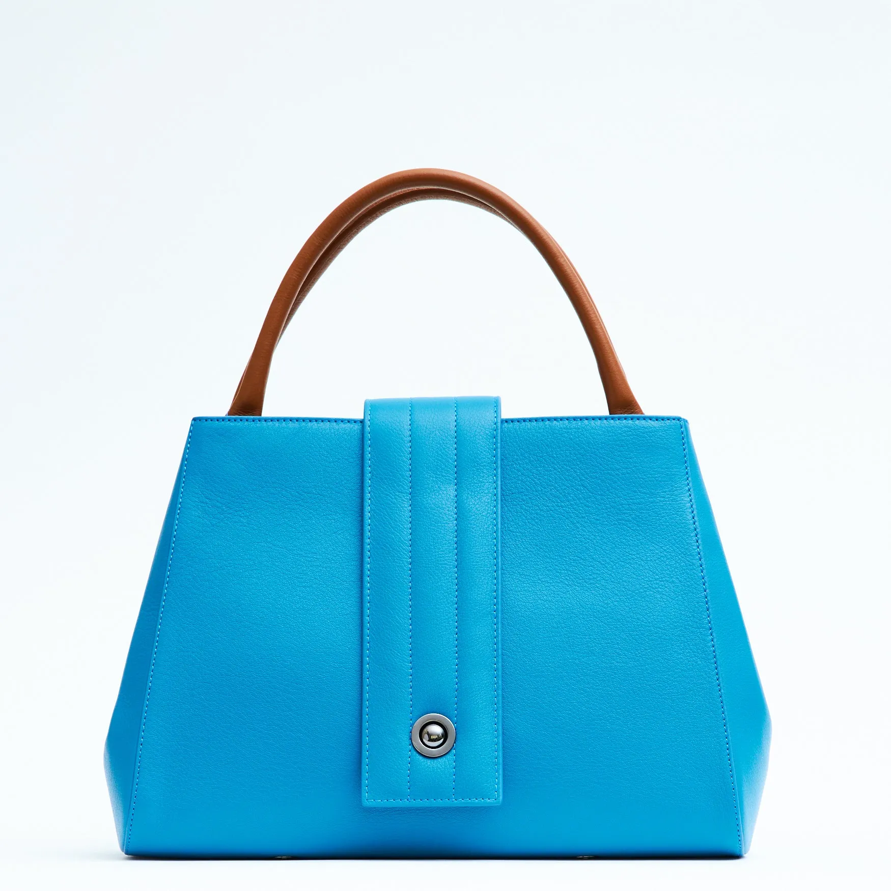briffani lean interchangeable quilted closure tote - brunette sky with gunmetal