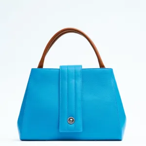 briffani lean interchangeable quilted closure tote - brunette sky with gunmetal