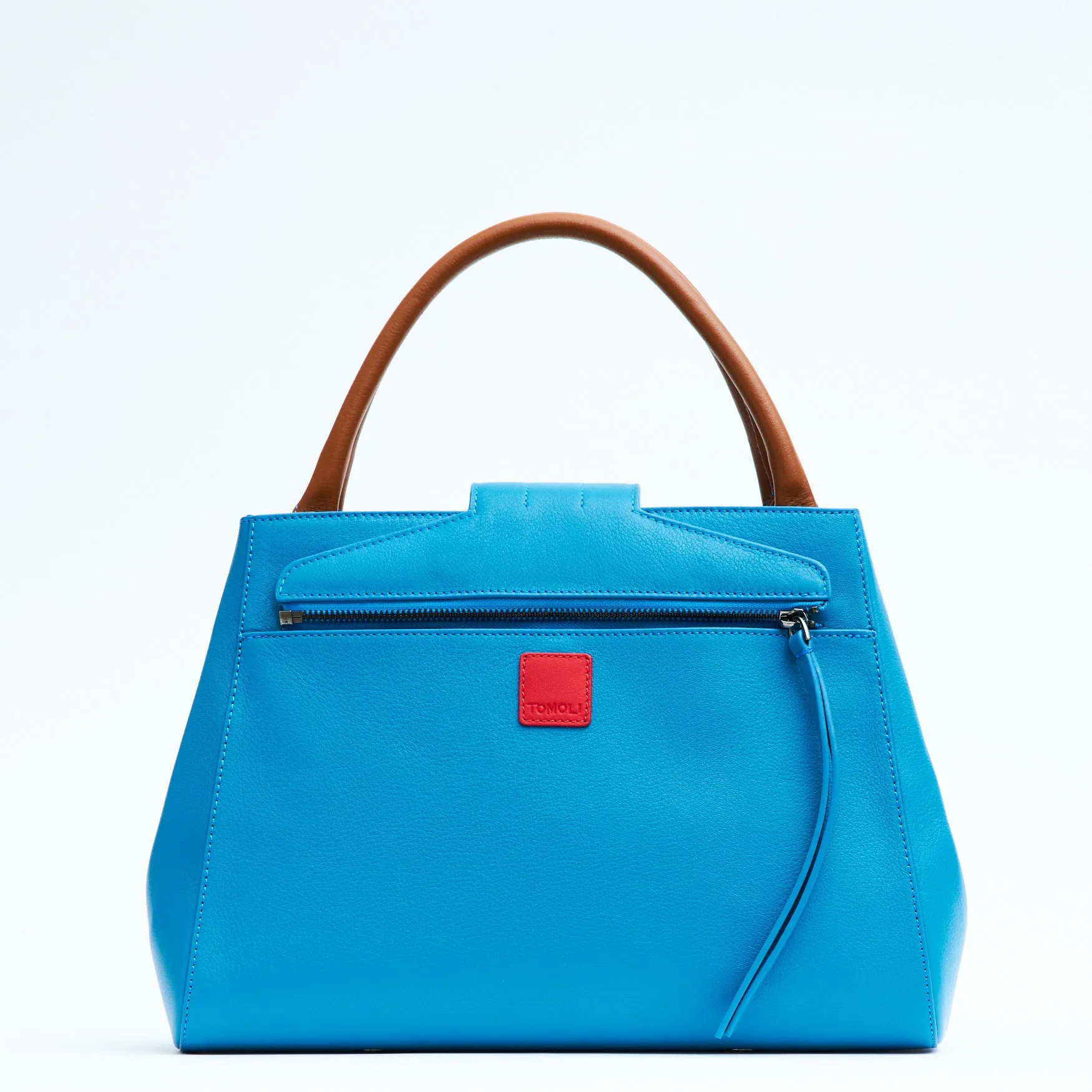briffani lean interchangeable quilted closure tote - brunette sky with gunmetal