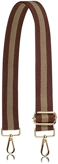 Brown and Tan Stripe "Guitar" Bag Strap
