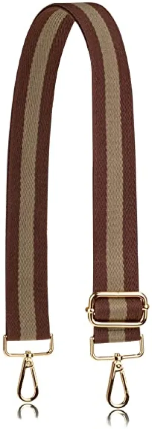 Brown and Tan Stripe "Guitar" Bag Strap
