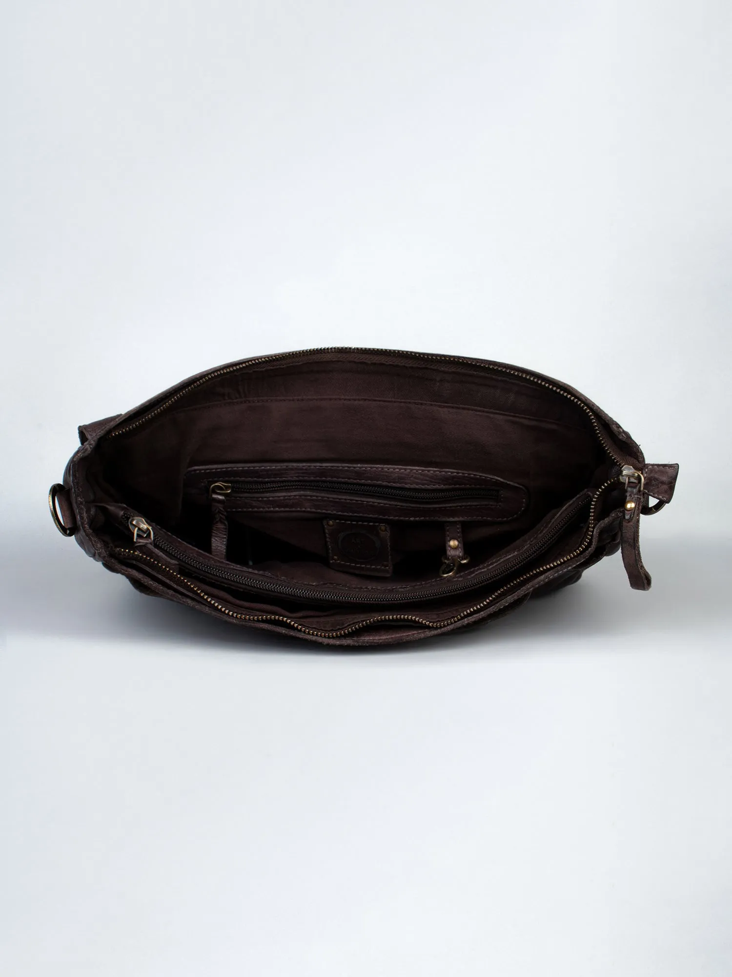 Brown Leather Men's Messenger Bag By Art N Vintage