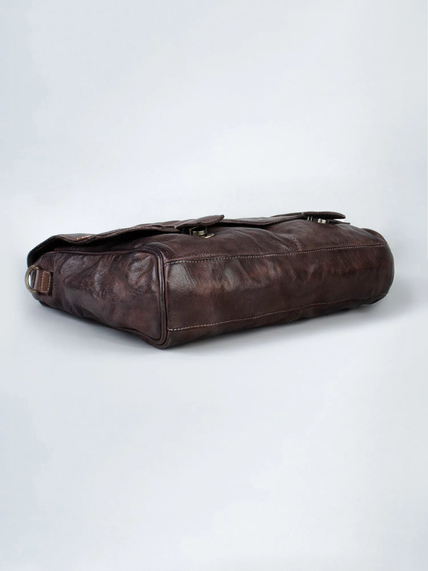 Brown Leather Men's Messenger Bag By Art N Vintage