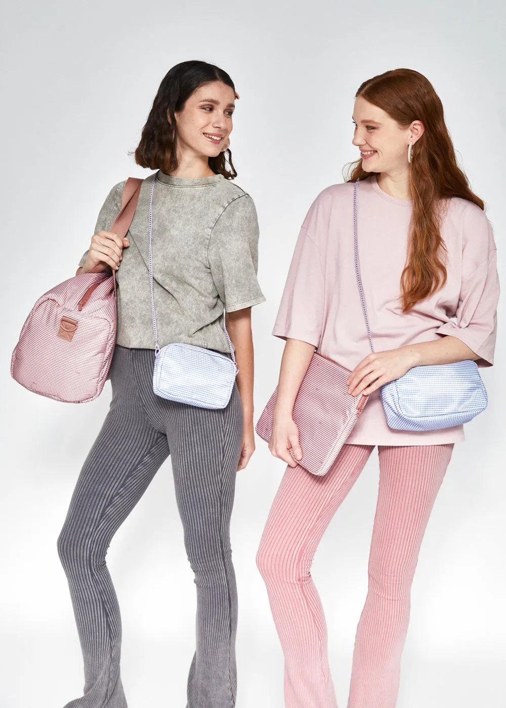 BRUNA TRAVEL BAG IN NYLON VICHY
