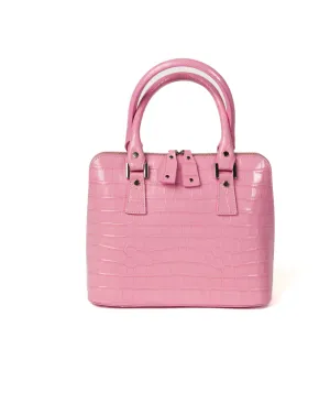 Bugatti Embossed Croco Leather Bag Candy Pink