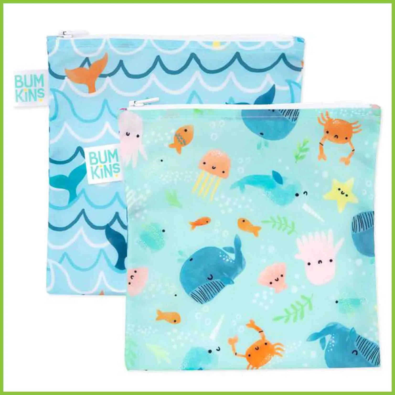 Bumkins Large Snack/Sandwich Bags - 2 pack - NEW