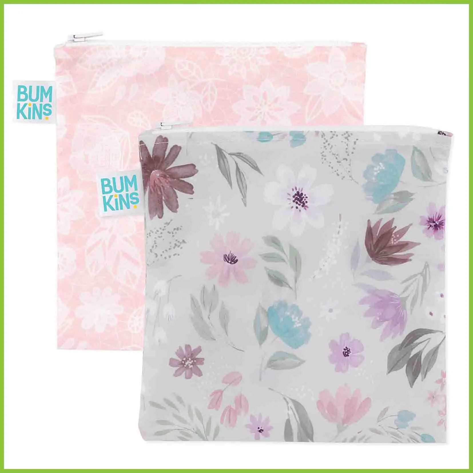Bumkins Large Snack/Sandwich Bags - 2 pack - NEW