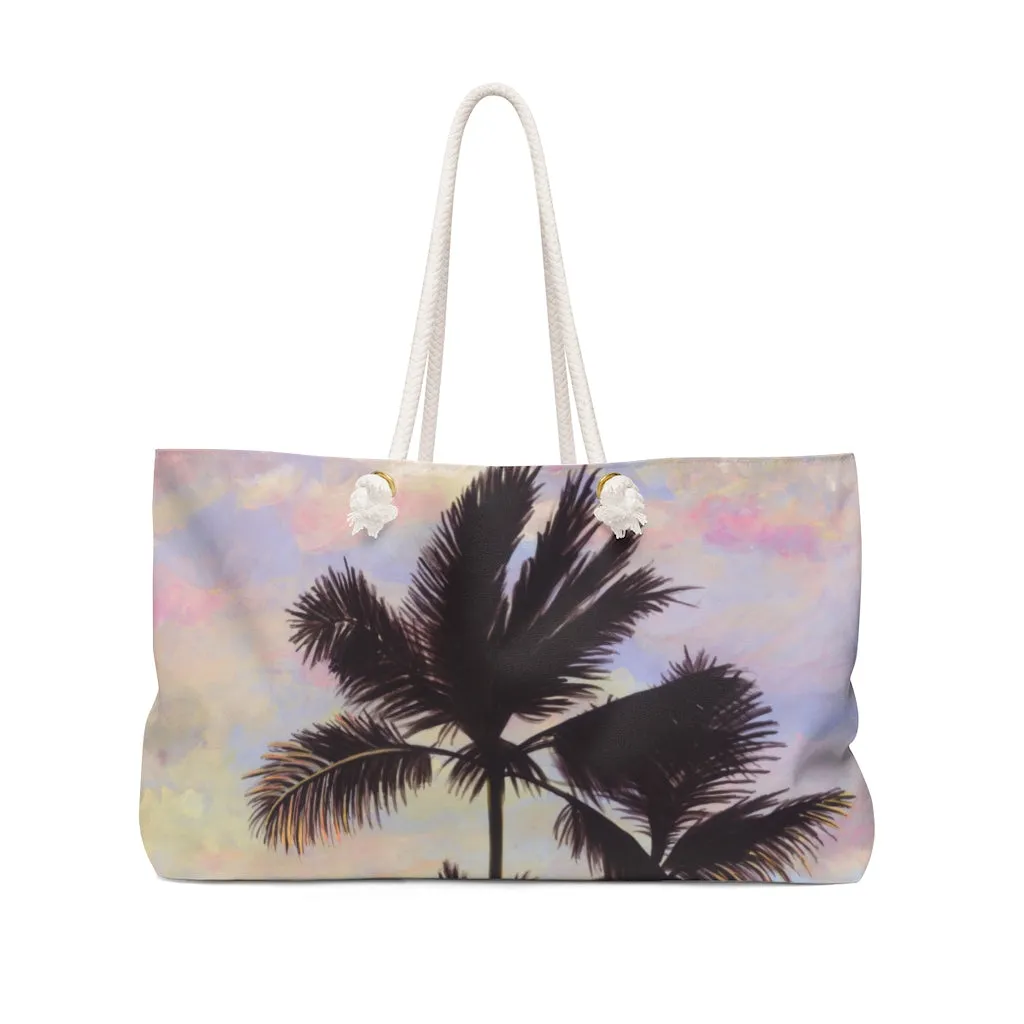 Canvas Tote Bag:  Cotton Candy Clouds