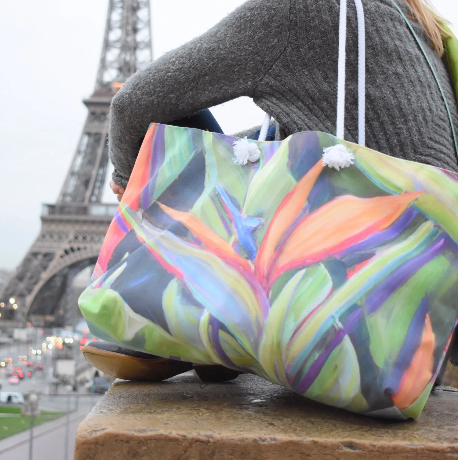 Canvas Tote Bag:  Dancing Birds