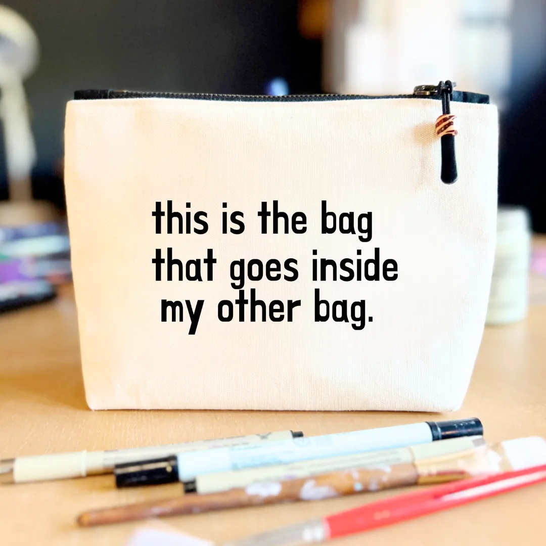 Canvas Zip Bag Lined - This is the bag that fits inside The Bag