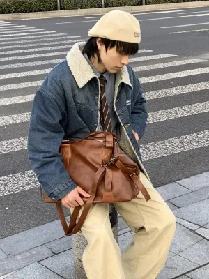 Casual Leather Satchel