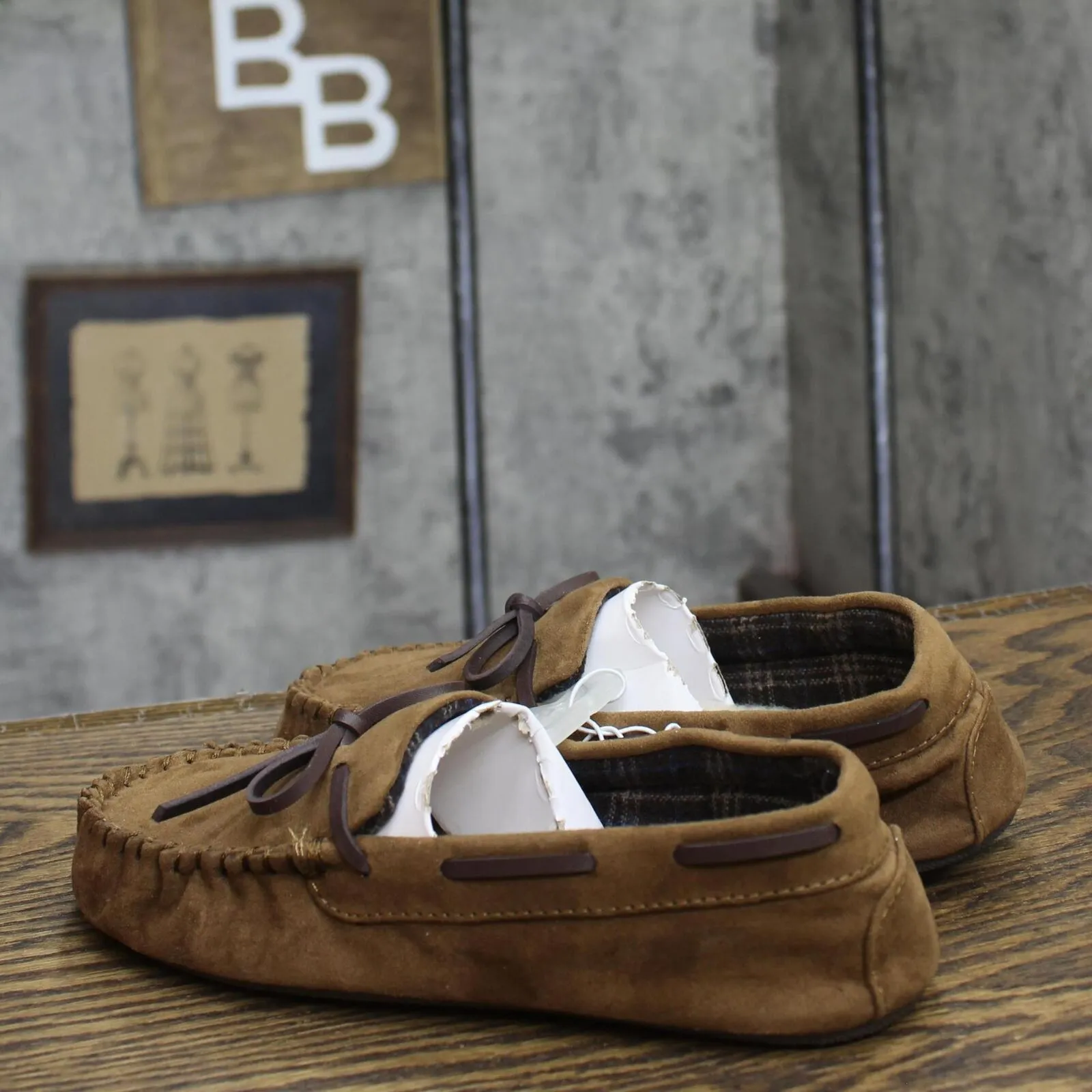Cat & Jack Kids Boys Lionel Moccasin Slippers 91307429 Chestnut Brown 2