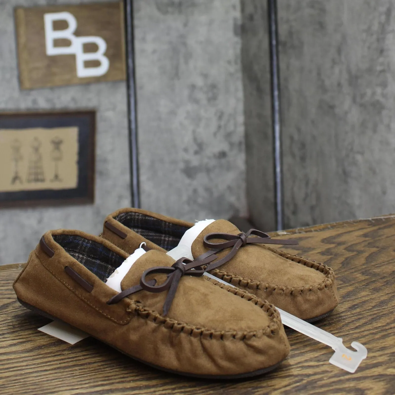 Cat & Jack Kids Boys Lionel Moccasin Slippers 91307429 Chestnut Brown 2