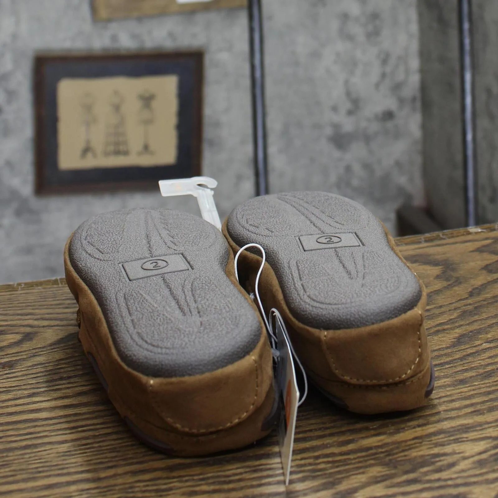 Cat & Jack Kids Boys Lionel Moccasin Slippers 91307429 Chestnut Brown 2