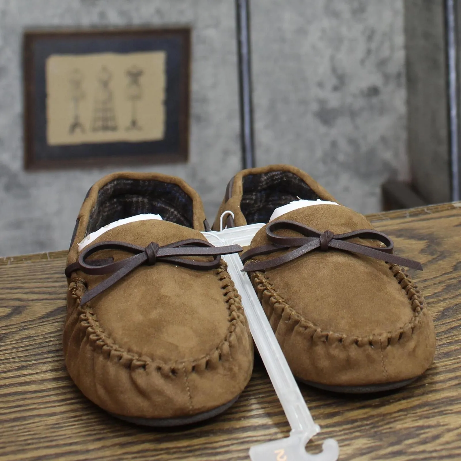 Cat & Jack Kids Boys Lionel Moccasin Slippers 91307429 Chestnut Brown 2