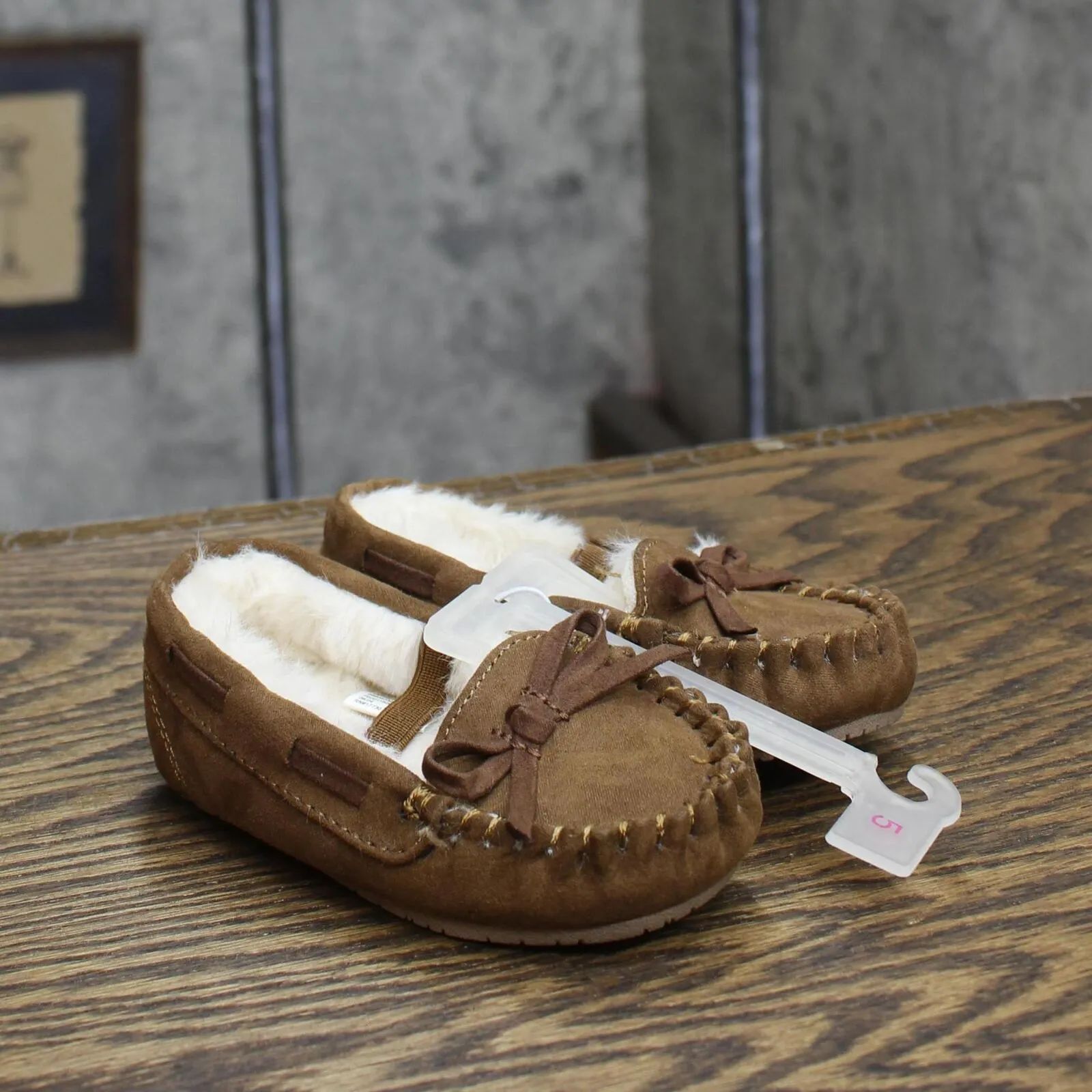 Cat & Jack Toddler Girls Celina Moccasin Slippers 91304687 Tan Brown 5T