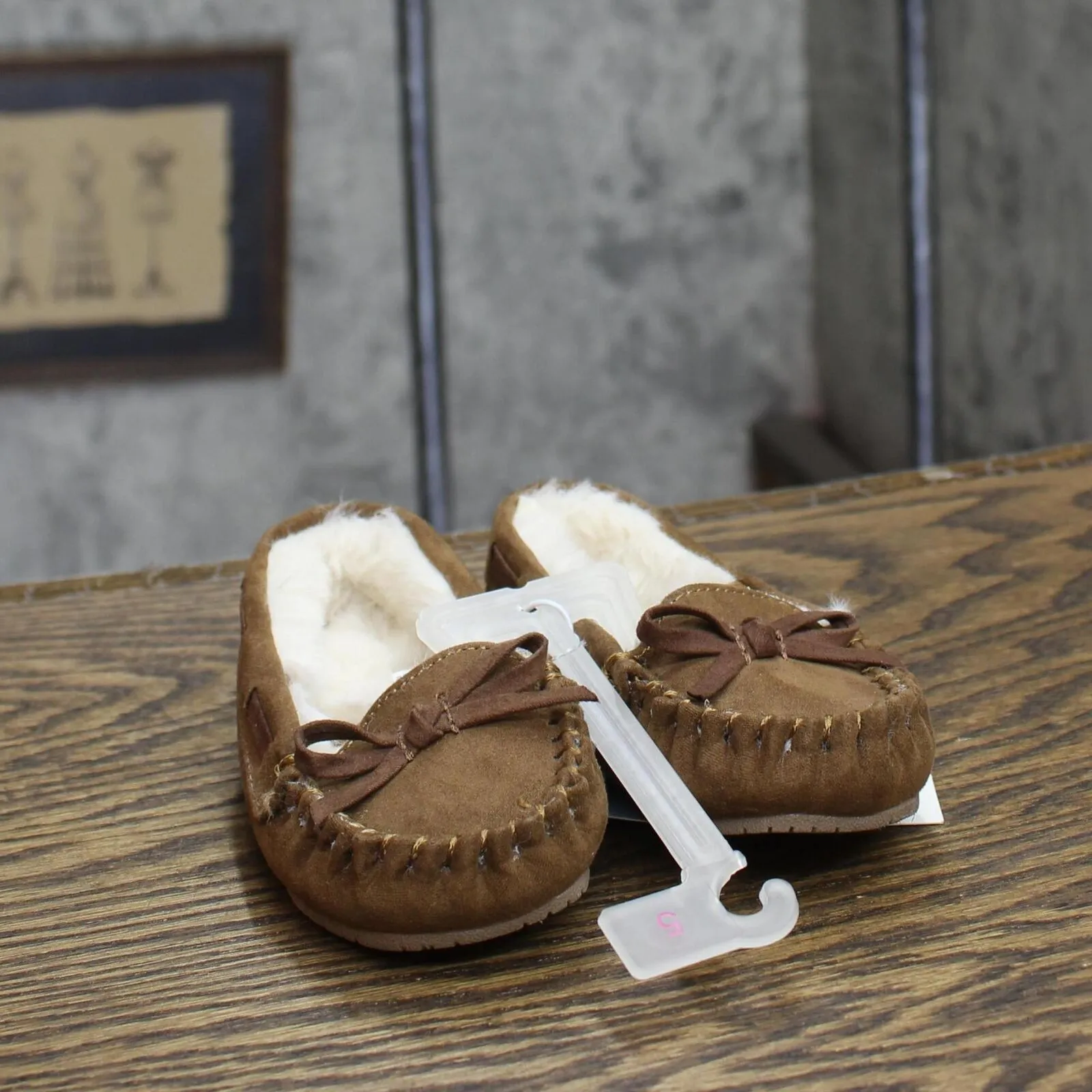 Cat & Jack Toddler Girls Celina Moccasin Slippers 91304687 Tan Brown 5T
