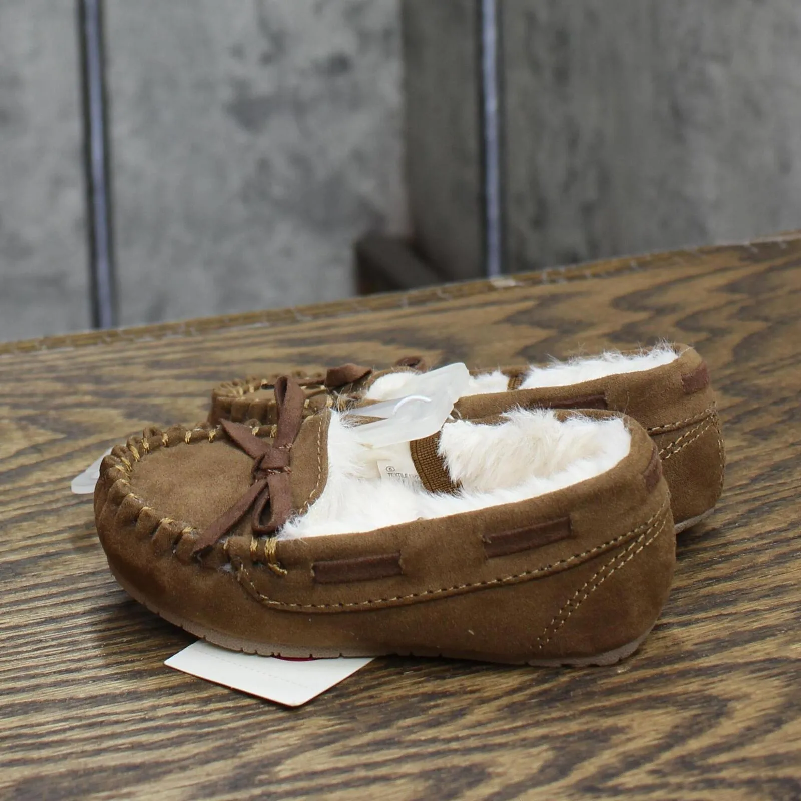 Cat & Jack Toddler Girls Celina Moccasin Slippers 91304687 Tan Brown 5T