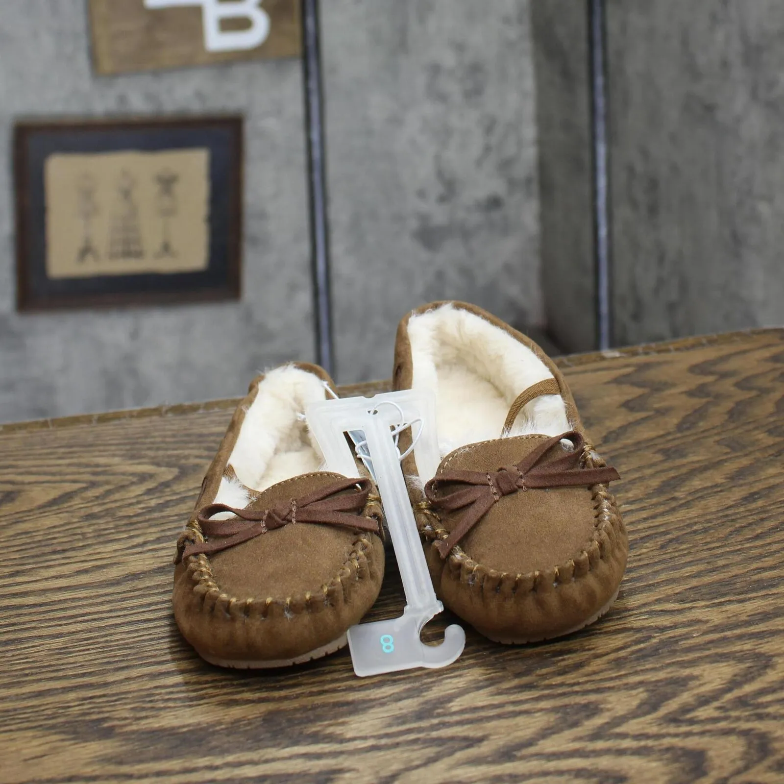 Cat & Jack Toddler Girls Celina Moccasin Slippers 91304687 Tan Brown 8T