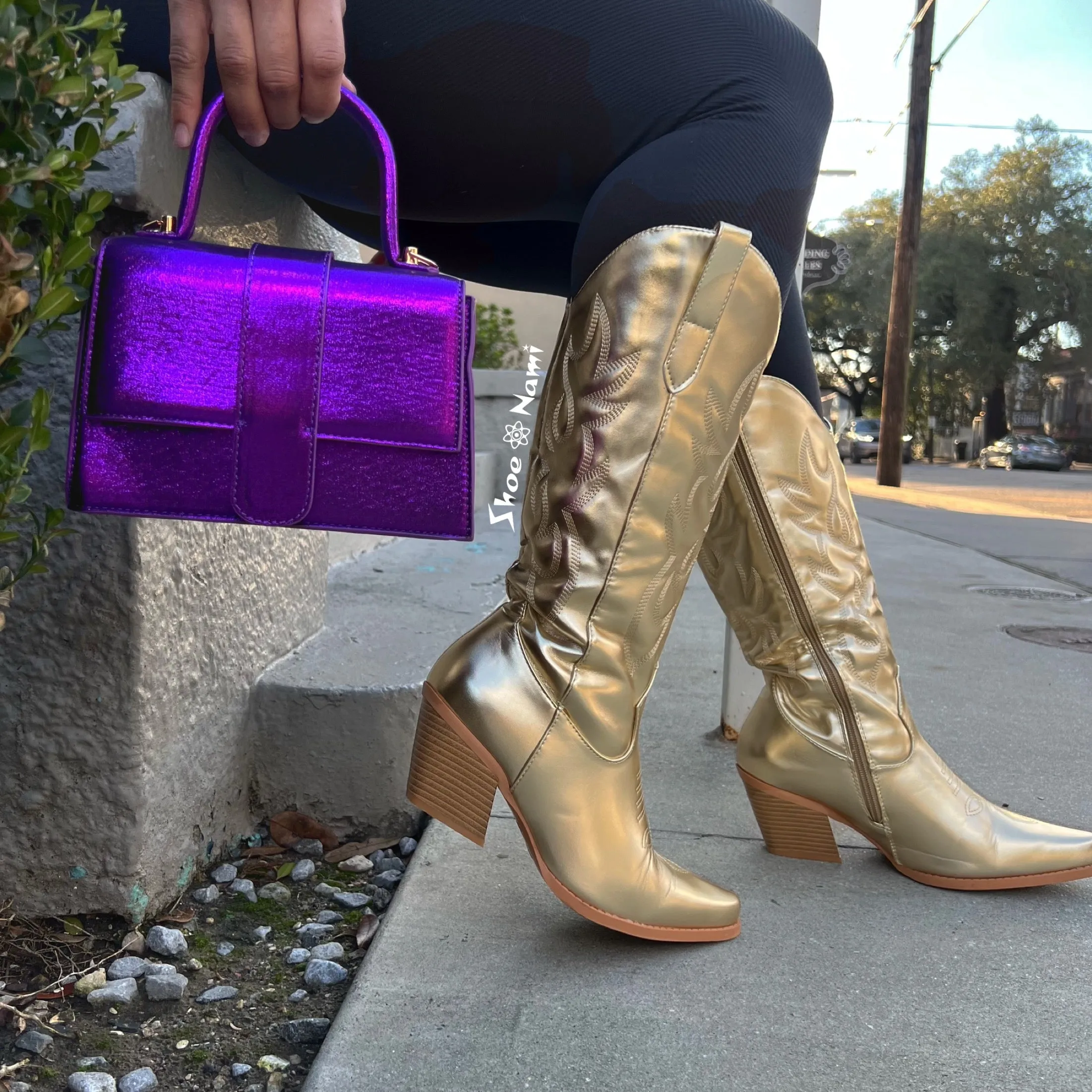 CELESTE 2025 BAG/HPC5762 Purple Metallic Faux Leather