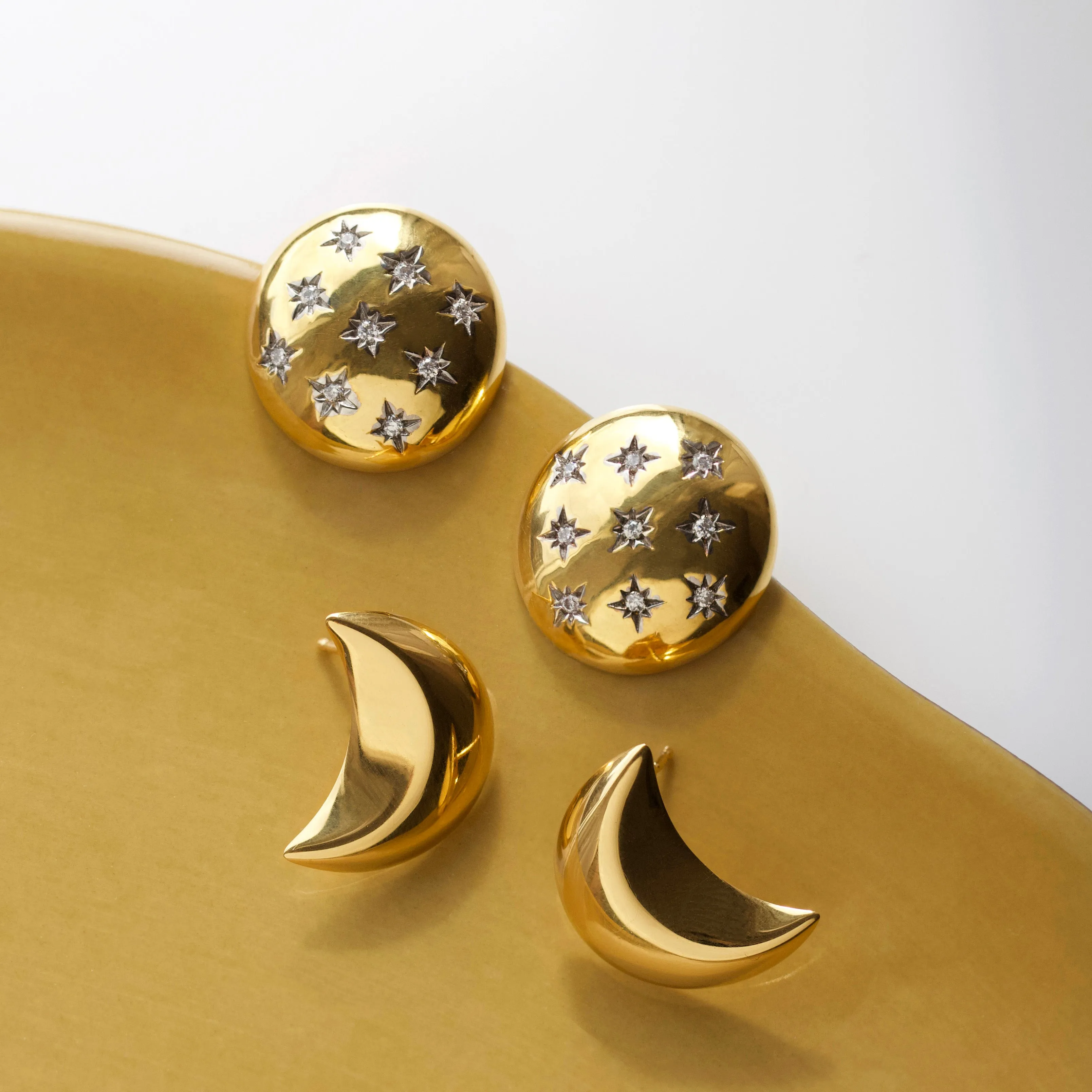 Celestial Dome Stud Earrings