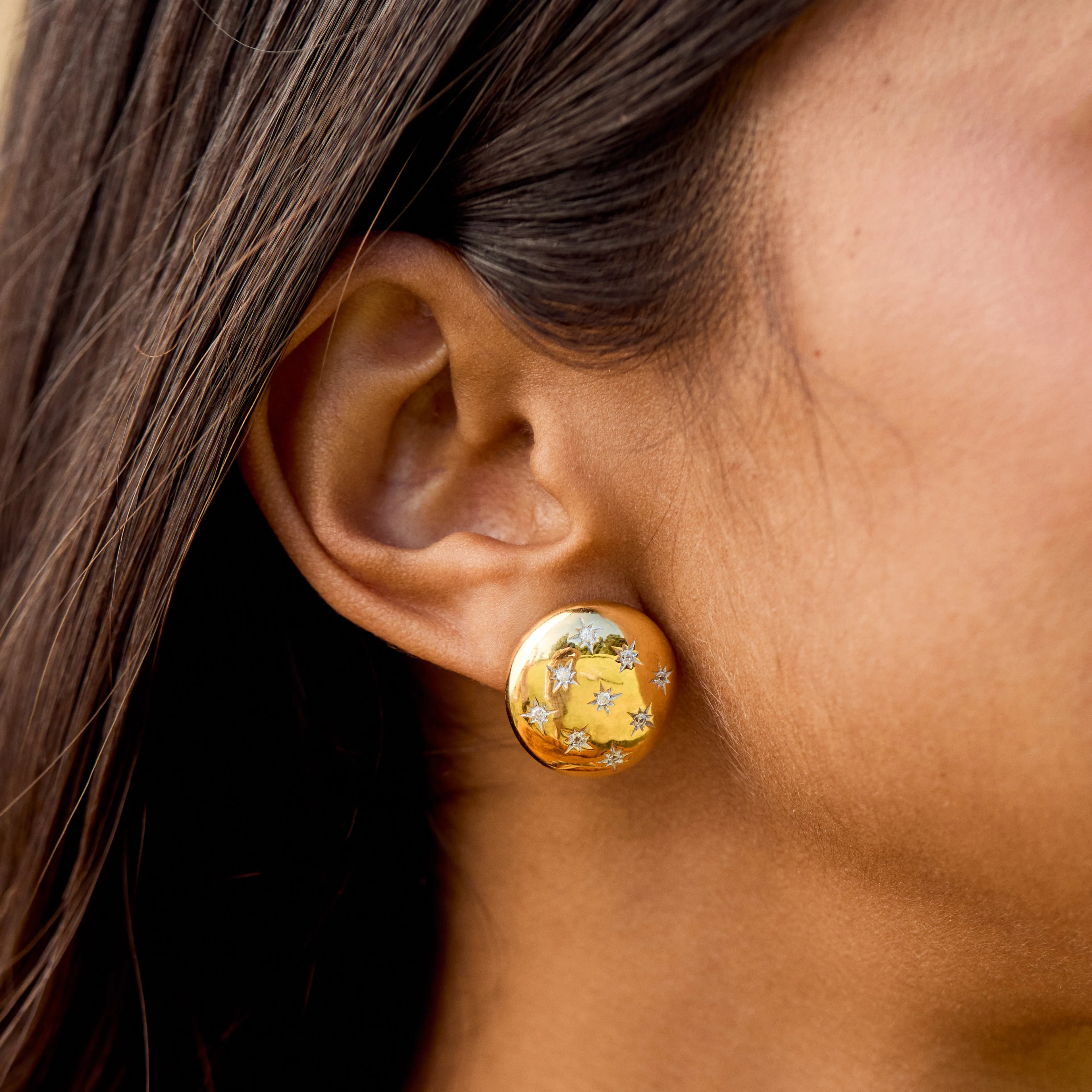 Celestial Dome Stud Earrings