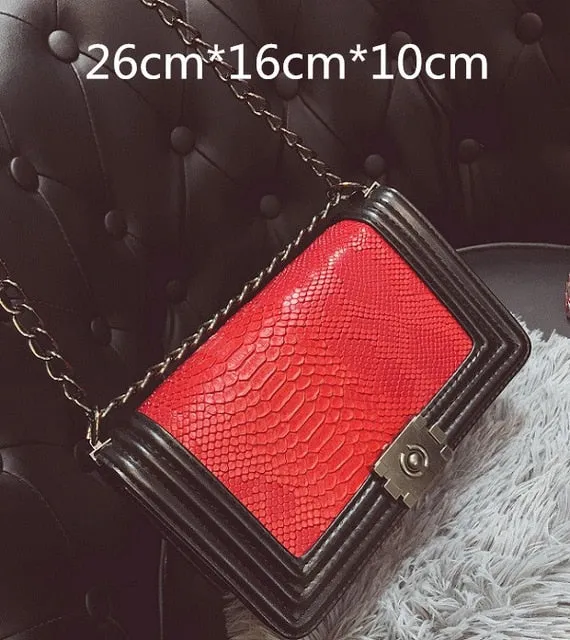 Chain Shoulder Plaid Cross body  Messenger Bag