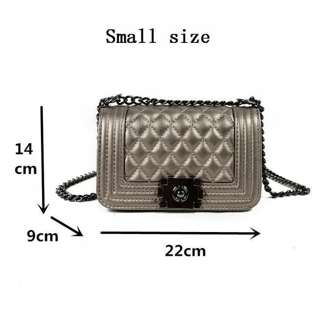 Chain Shoulder Plaid Cross body  Messenger Bag