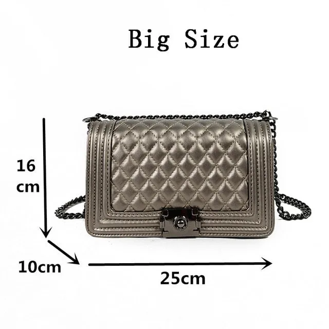 Chain Shoulder Plaid Cross body  Messenger Bag