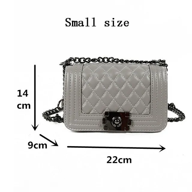 Chain Shoulder Plaid Cross body  Messenger Bag