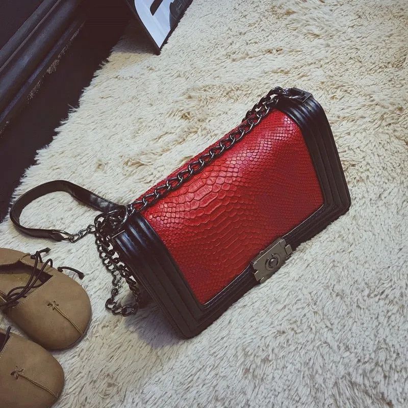 Chain Shoulder Plaid Cross body  Messenger Bag