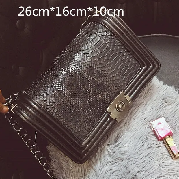 Chain Shoulder Plaid Cross body  Messenger Bag
