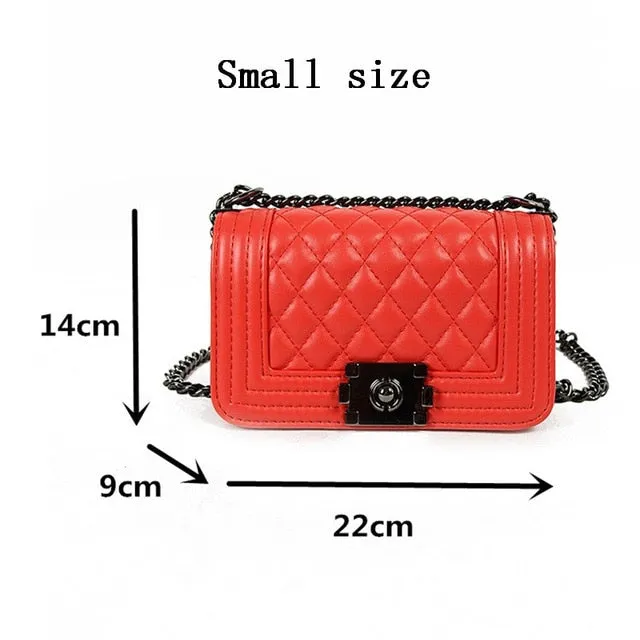 Chain Shoulder Plaid Cross body  Messenger Bag