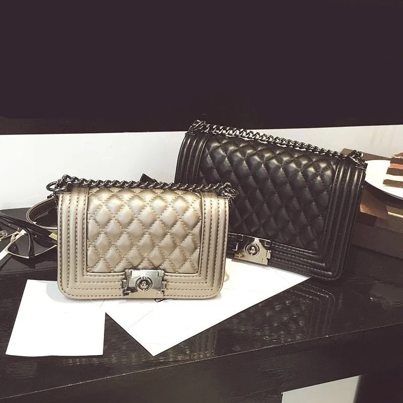 Chain Shoulder Plaid Cross body  Messenger Bag