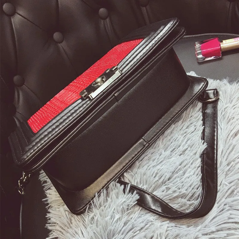 Chain Shoulder Plaid Cross body  Messenger Bag