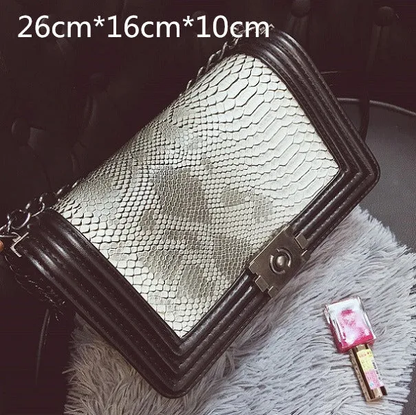 Chain Shoulder Plaid Cross body  Messenger Bag