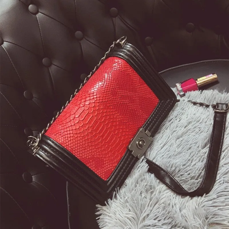 Chain Shoulder Plaid Cross body  Messenger Bag
