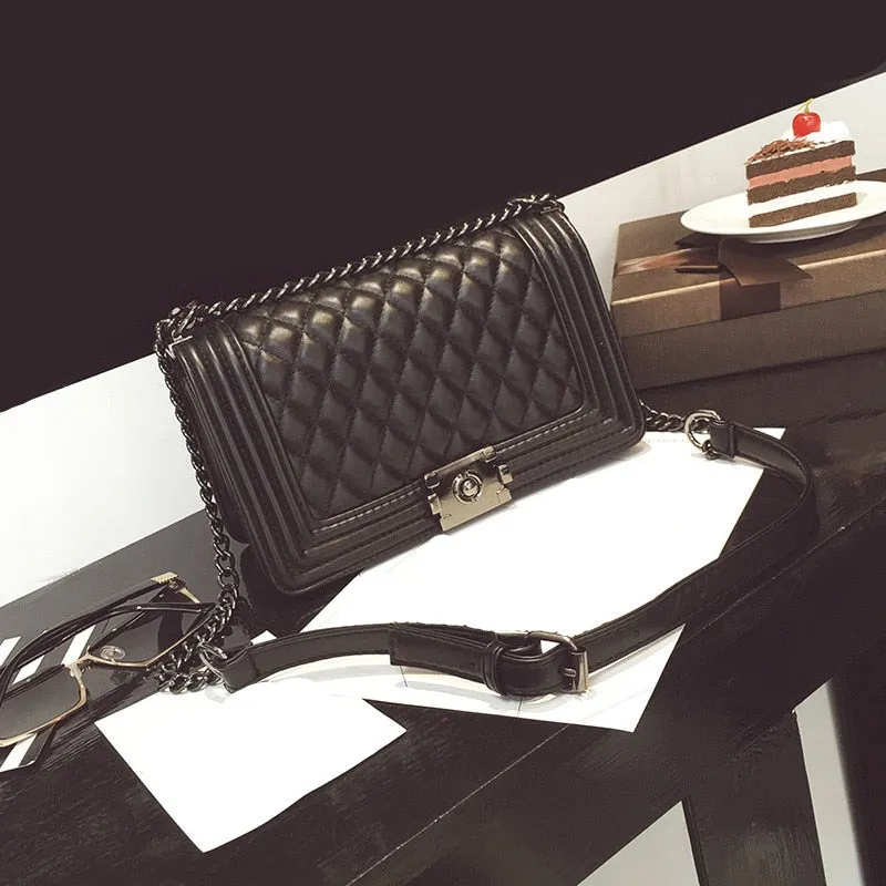 Chain Shoulder Plaid Cross body  Messenger Bag