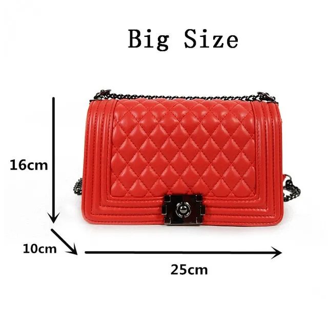 Chain Shoulder Plaid Cross body  Messenger Bag