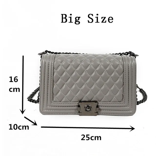 Chain Shoulder Plaid Cross body  Messenger Bag