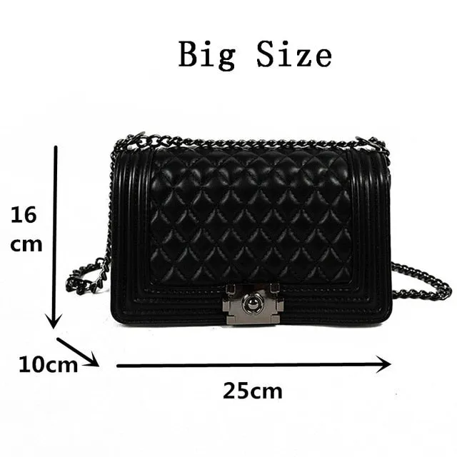 Chain Shoulder Plaid Cross body  Messenger Bag