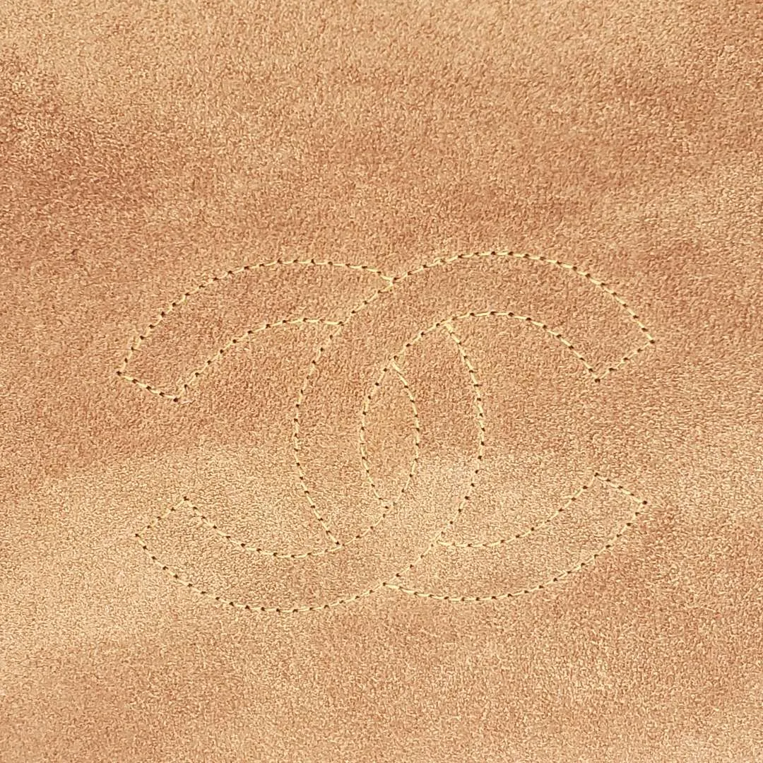 Chanel CC Suede Brown Rare Vintage Hand Bag