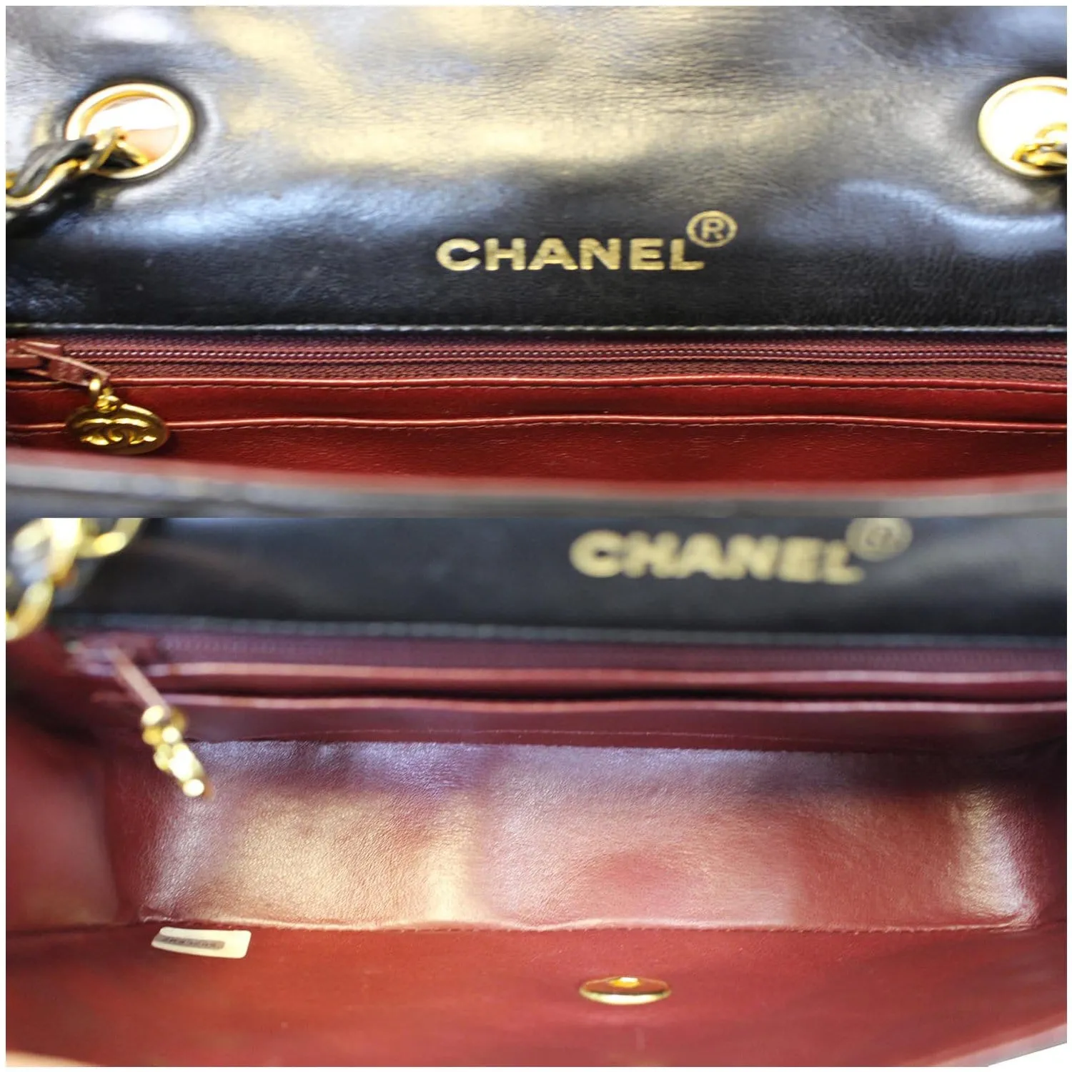 CHANEL Diana Flap Bag Quilted Lambskin Shoulder Bag Black Vintage