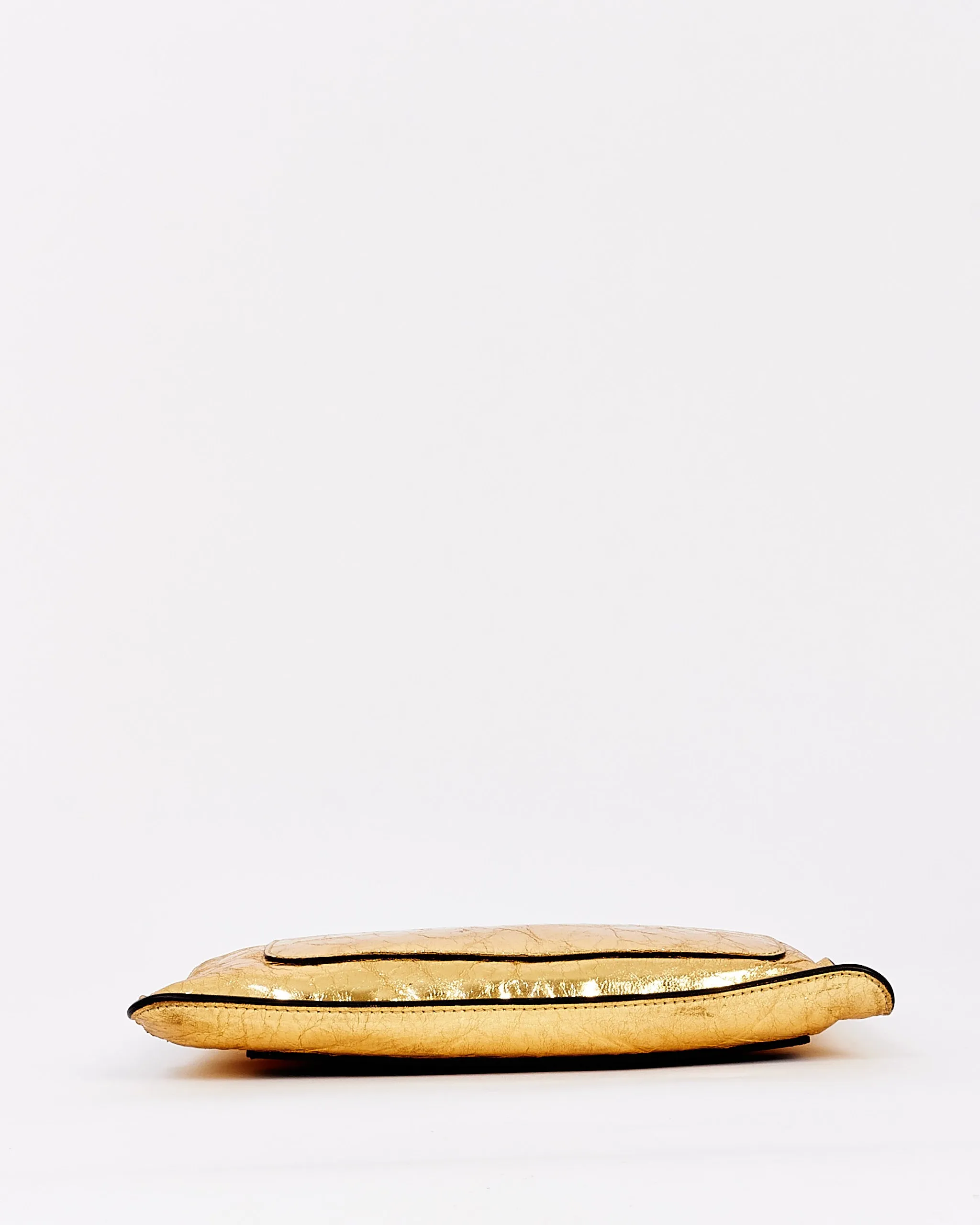 Chanel Gold Metallic Large Je Ne Suis Pas En Solde O-Case