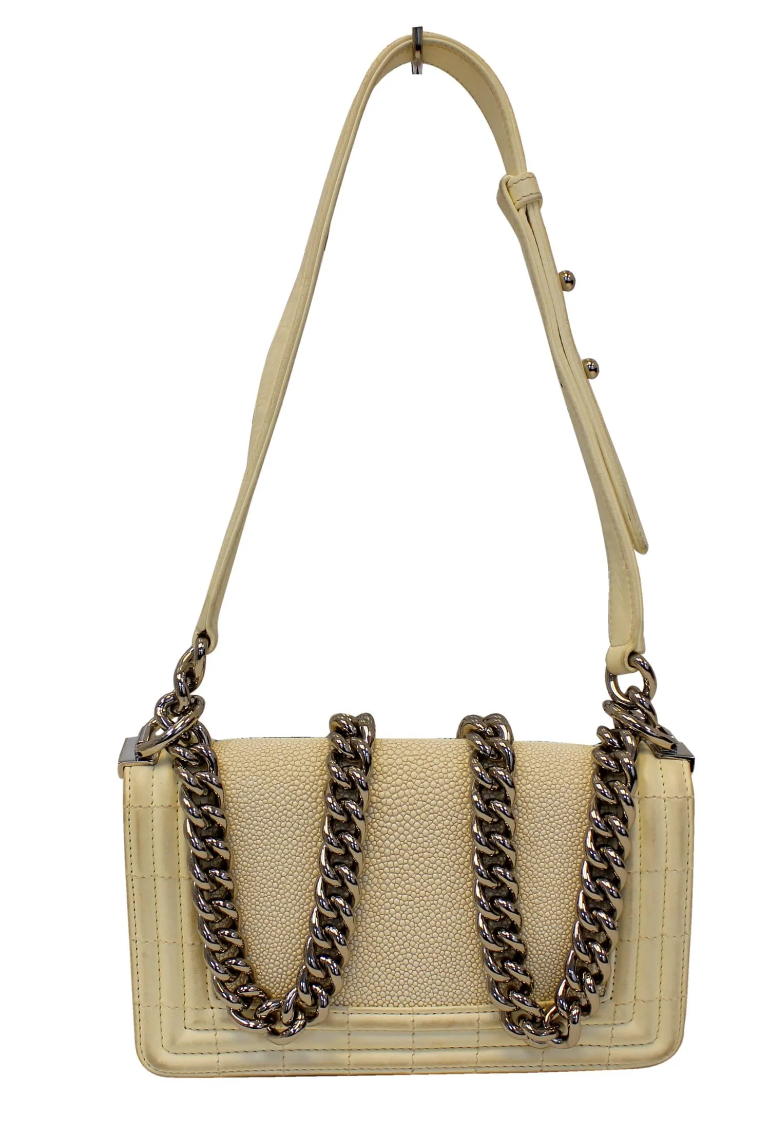 Chanel White Boy Stingray Leather small sample Crossbody Bag - Sale