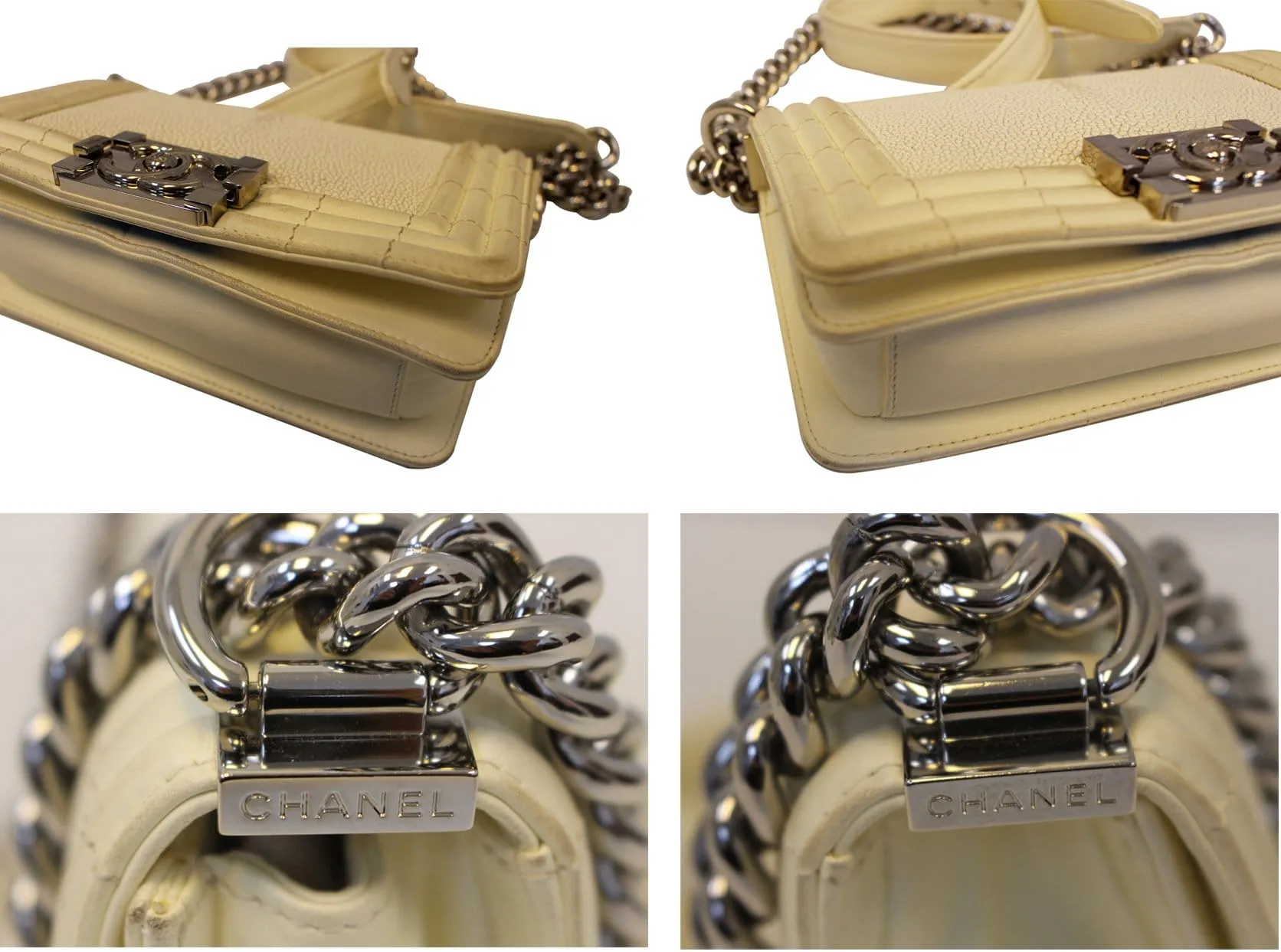 Chanel White Boy Stingray Leather small sample Crossbody Bag - Sale