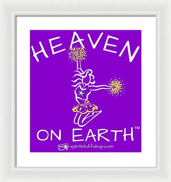 Cheerleading Heaven On Earth - Framed Print